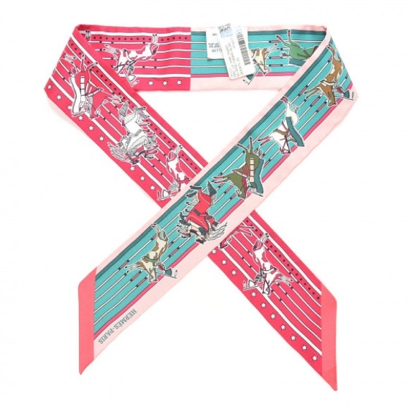 ✨ RARE NWT Hermes Twilly Pani La Shar Pawnee pink horse for birkin constance - Picture 5 of 6